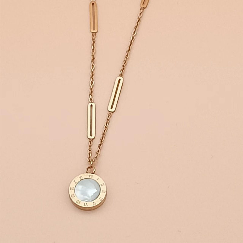 Roman Numeral Round Pendant Earrings Necklace Earrings Necklaces New Arrivals Pendants Women Jewelry 