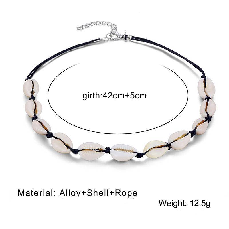 Seashell Sea Shell Rope Chain Choker Necklace Necklaces New Arrivals Women Jewelry 